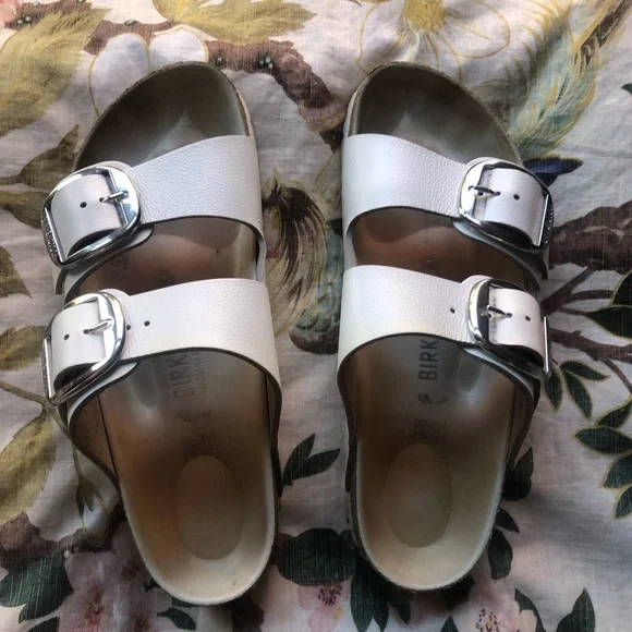 Birkenstock Big Buckle White Leather - Picture 3 of 6